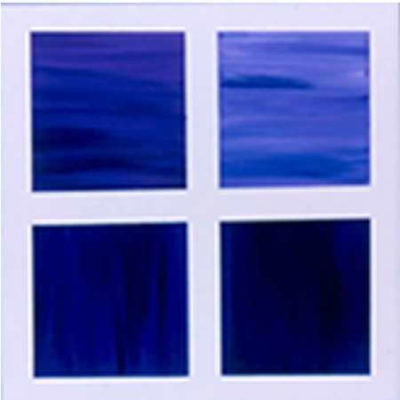 A square of blue water with four squares in it.
